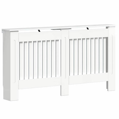 Vidaxxl cache-radiateur blanc brillant 152 x 19 x 81,5 cm bois d'ingénierie