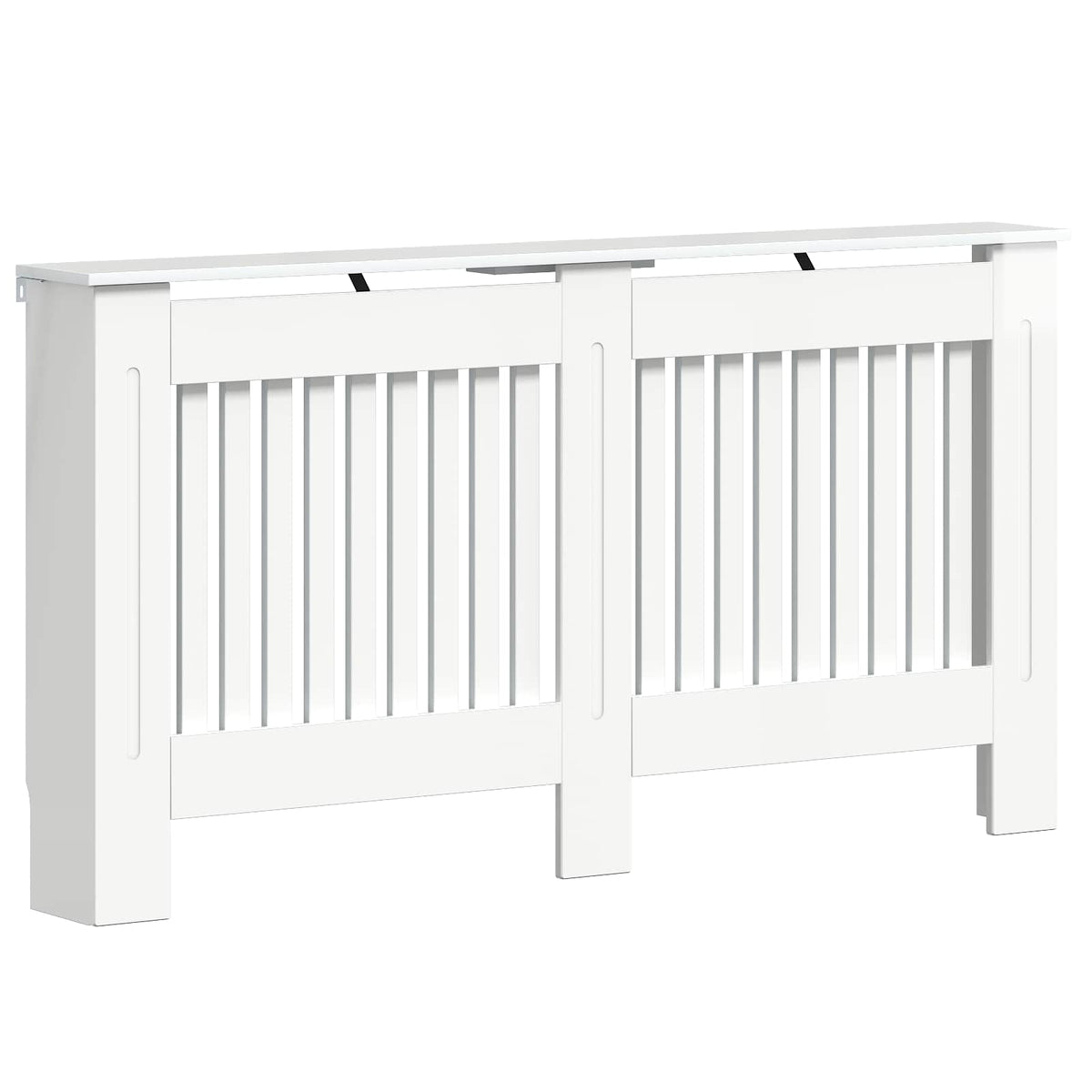 Vidaxxl cache-radiateur blanc brillant 152 x 19 x 81,5 cm bois d'ingénierie