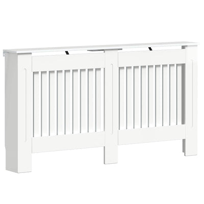 Vidaxxl cache-radiateur blanc brillant 152 x 19 x 81,5 cm bois d'ingénierie