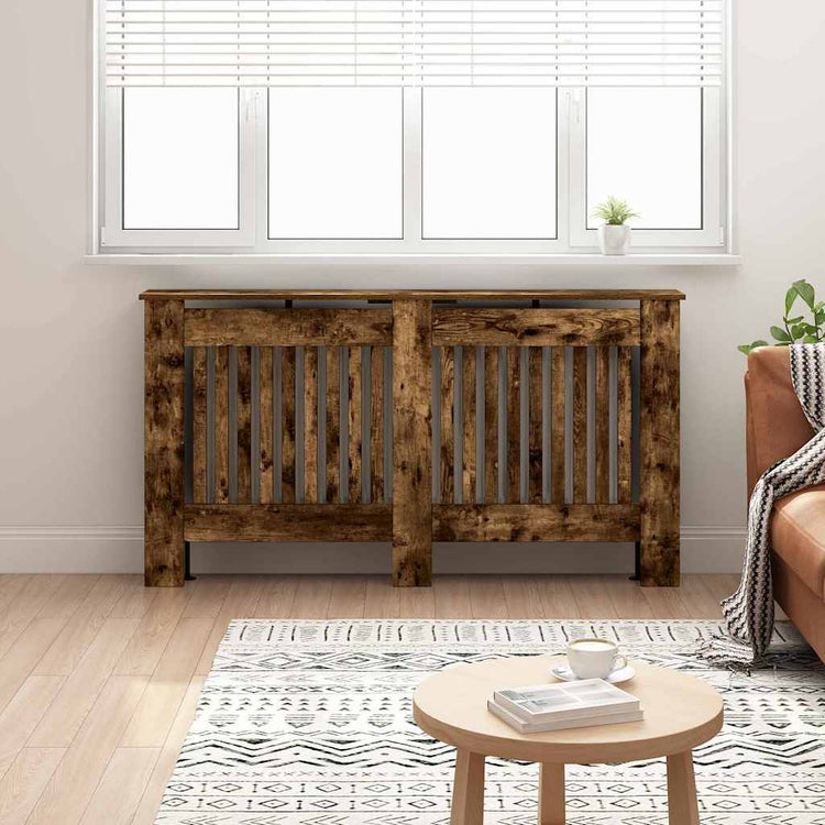 Vidaxx cache radiateur chêne fumé 152 x 19 x 81,5 cm bois d'ingénierie
