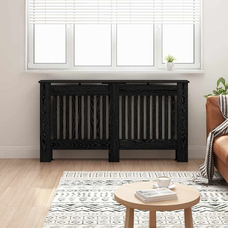 Vidaxx cache radiateur chêne noir 152 x 19 x 81,5 cm bois d'ingénierie