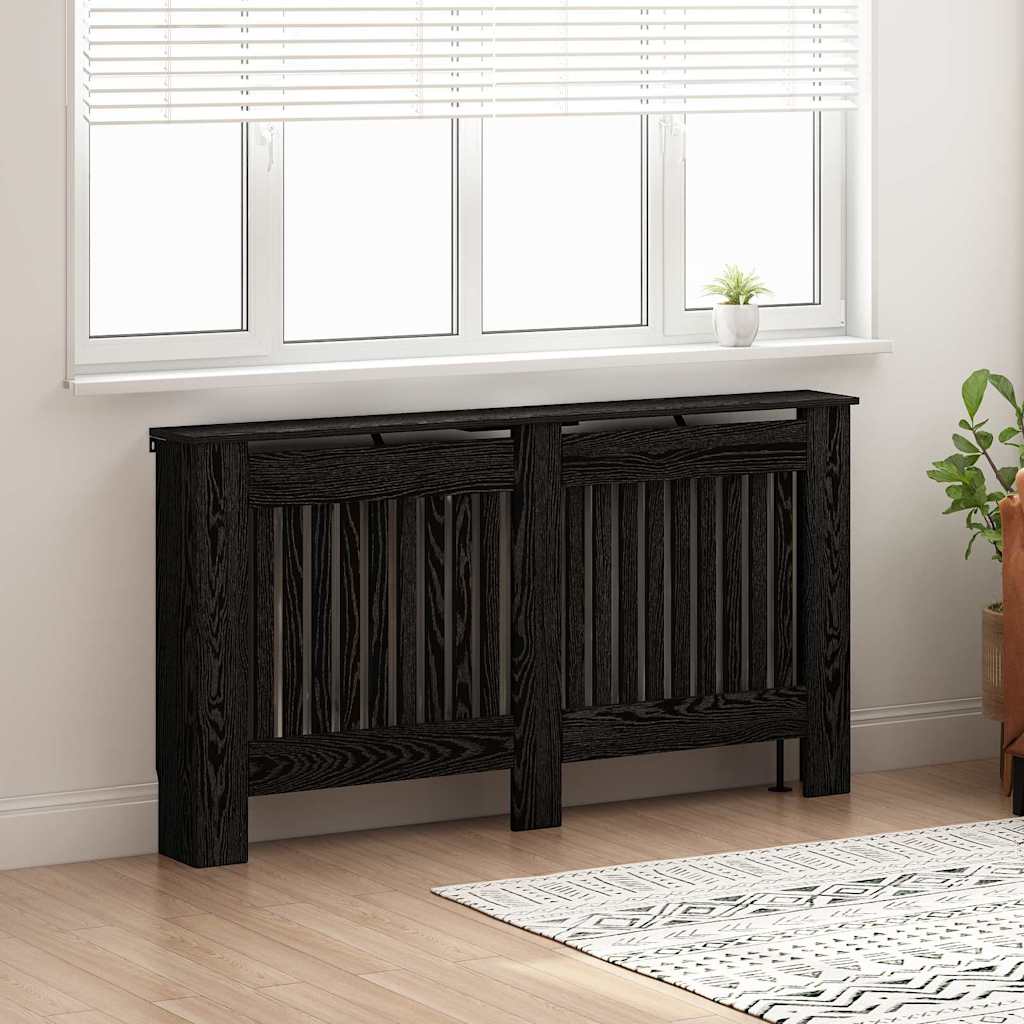 Vidaxx cache radiateur chêne noir 152 x 19 x 81,5 cm bois d'ingénierie