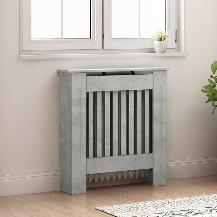 Vidaxx cache radiateur béton gris 78 x 19 x 81,5 cm bois d'ingénierie