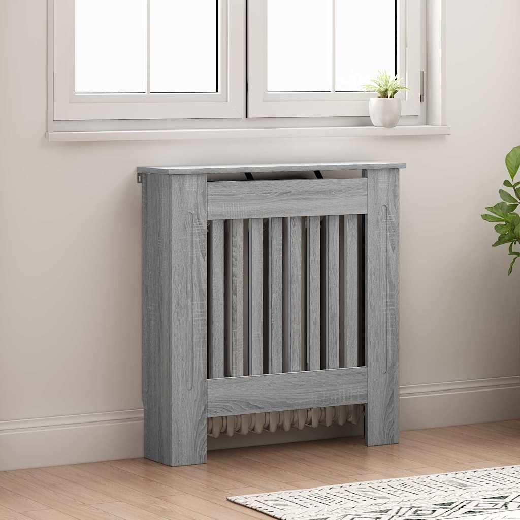 Vidaxl cache radiateur gris Sonoma 78 x 19 x 81,5 cm bois d'ingénierie