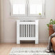 Vidaxxl cache-radiateur blanc brillant 78 x 19 x 81,5 cm bois d'ingénierie