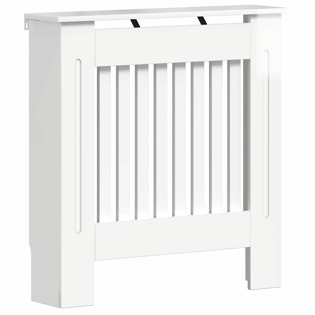Vidaxxl cache-radiateur blanc brillant 78 x 19 x 81,5 cm bois d'ingénierie
