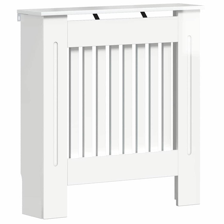 Vidaxxl cache-radiateur blanc brillant 78 x 19 x 81,5 cm bois d'ingénierie