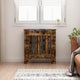 Vidaxxl cache radiateur chêne fumé 78 x 19 x 81,5 cm bois d'ingénierie
