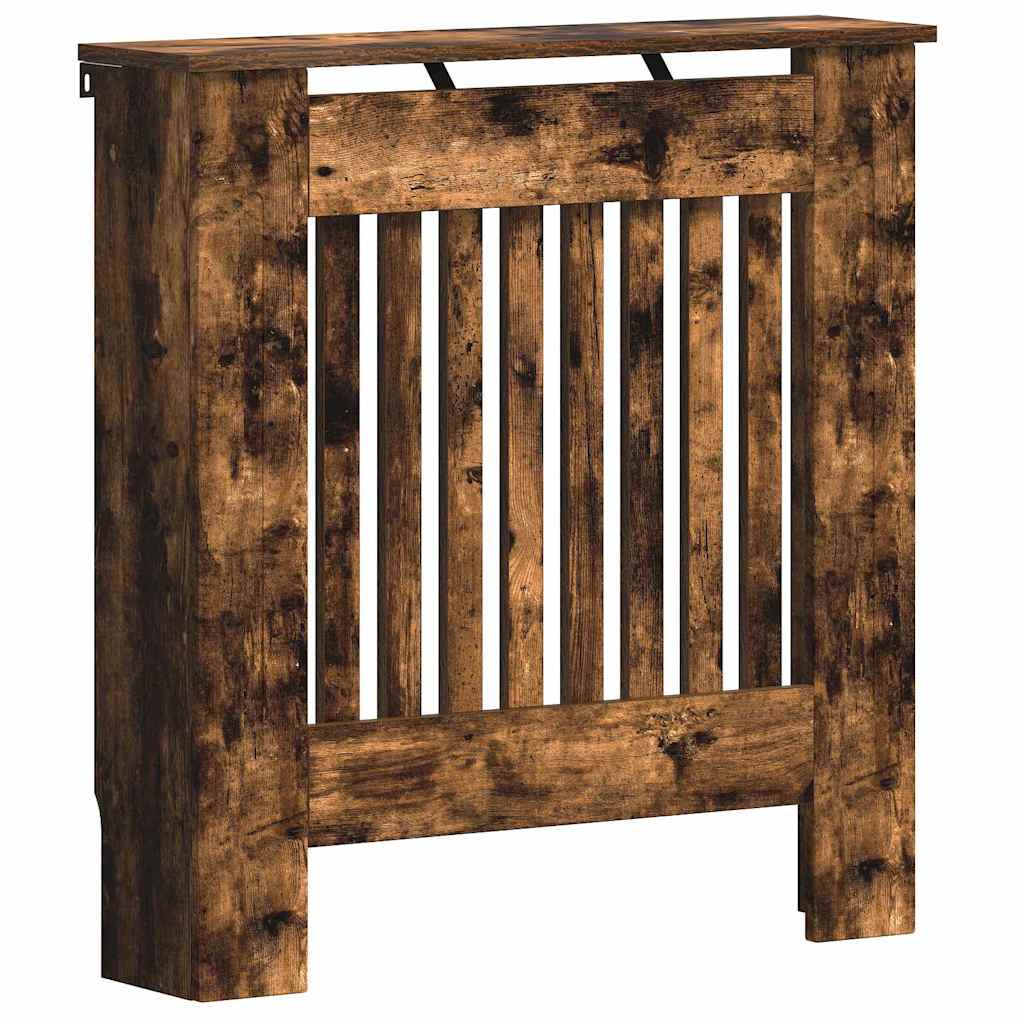 Vidaxxl cache radiateur chêne fumé 78 x 19 x 81,5 cm bois d'ingénierie