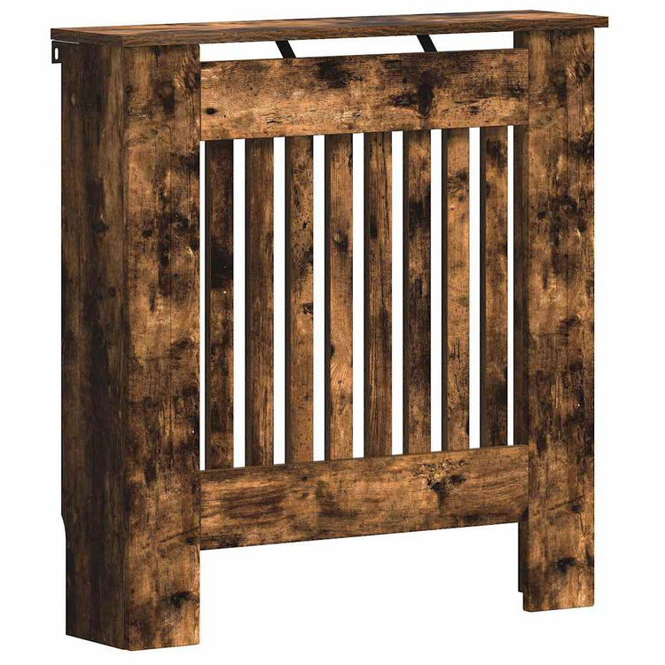 Vidaxxl cache radiateur chêne fumé 78 x 19 x 81,5 cm bois d'ingénierie