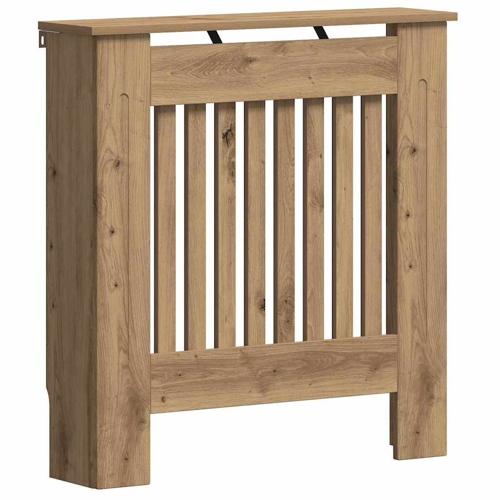 Vidaxxl cache radiateur chêne artisanal 78 x 19 x 81,5 cm bois d'ingénierie
