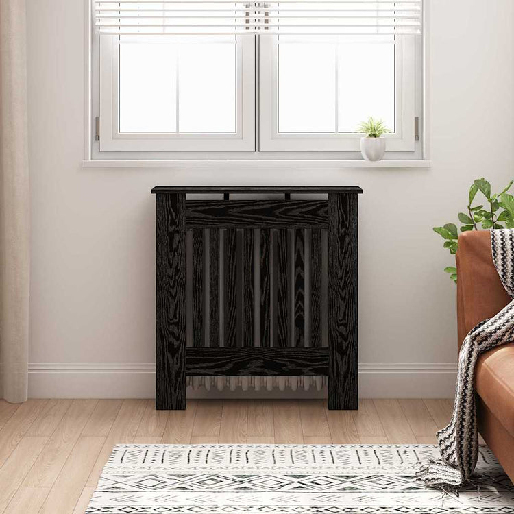 Vidaxx cache radiateur chêne noir 78 x 19 x 81,5 cm bois d'ingénierie