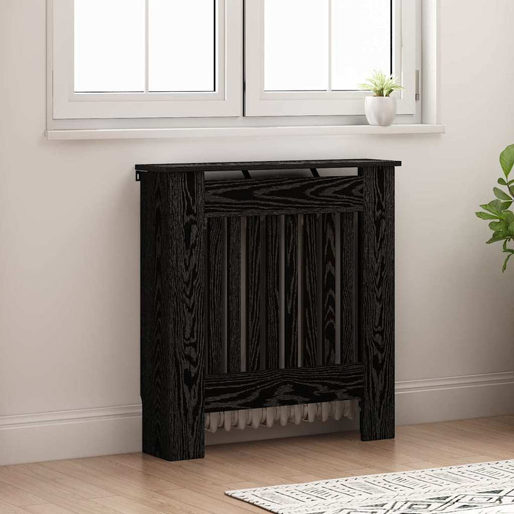 Vidaxx cache radiateur chêne noir 78 x 19 x 81,5 cm bois d'ingénierie