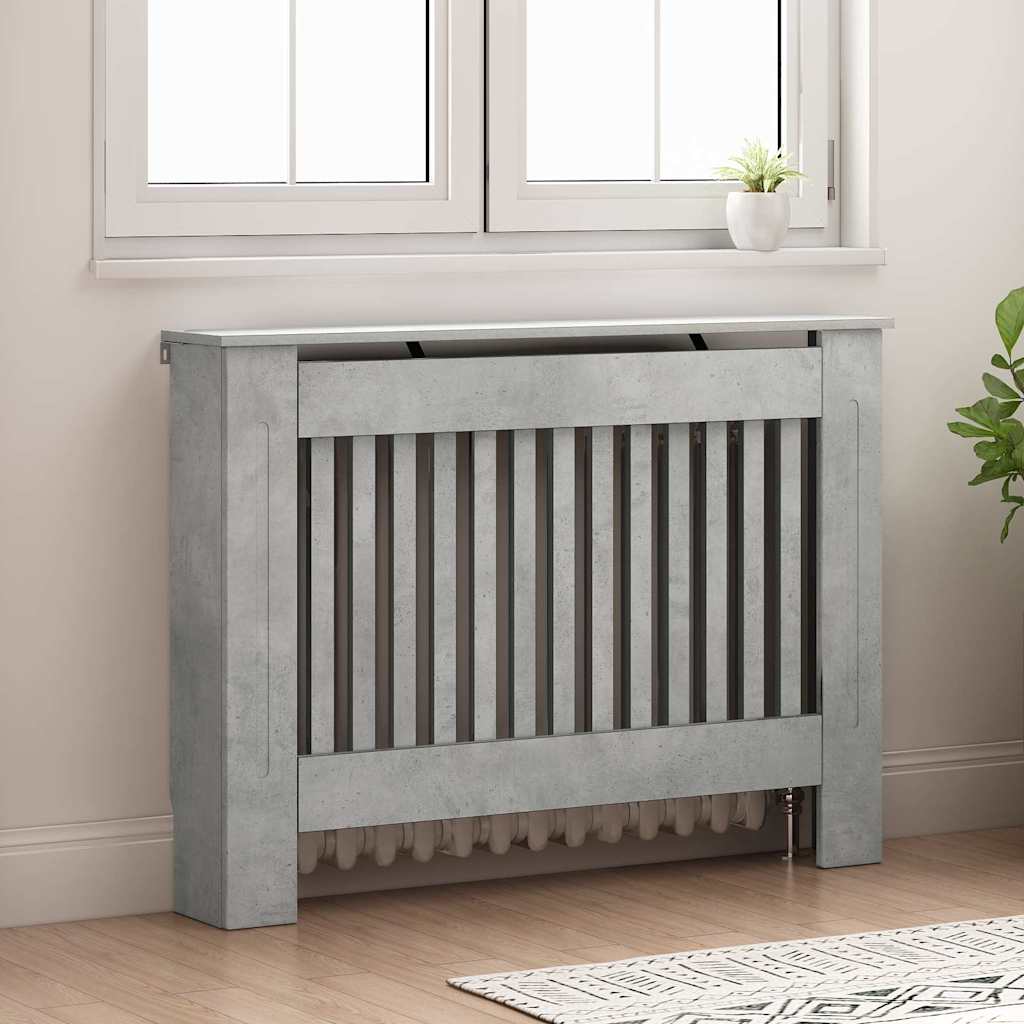 Vidaxx cache radiateur béton gris 112 x 19 x 81,5 cm bois d'ingénierie