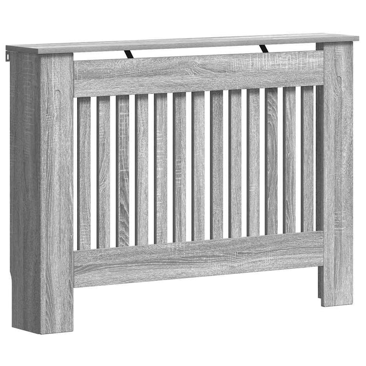 Vidaxl cache radiateur gris Sonoma 112 x 19 x 81,5 cm bois d'ingénierie