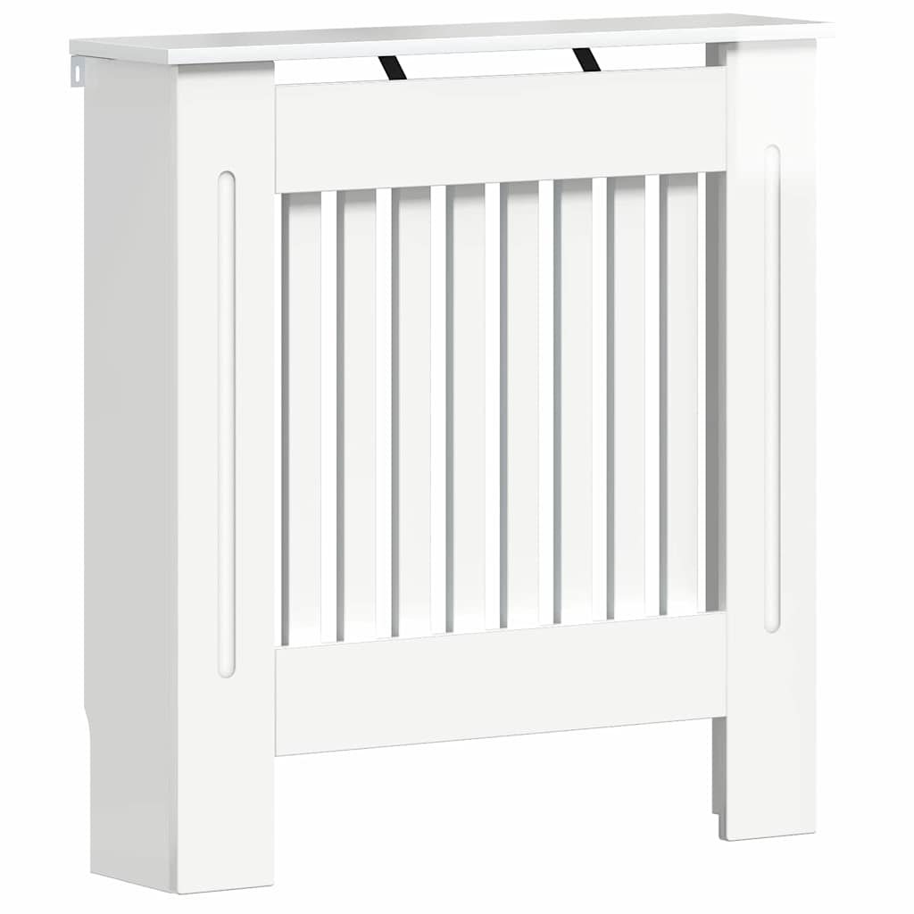 Vidaxxl cache-radiateur blanc brillant 112 x 19 x 81,5 cm bois d'ingénierie