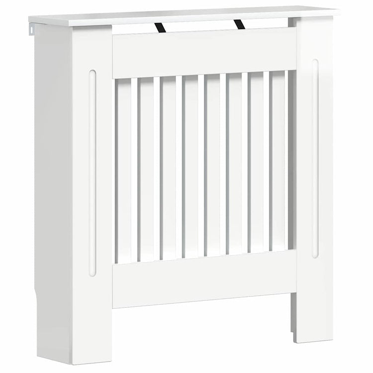 Vidaxxl cache-radiateur blanc brillant 112 x 19 x 81,5 cm bois d'ingénierie