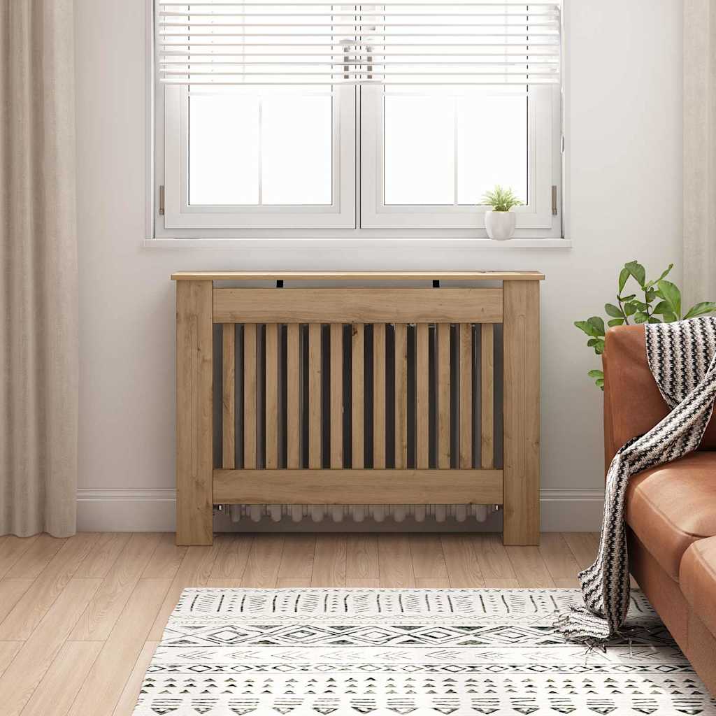 Vidaxxl cache radiateur chêne artisanal 112 x 19 x 81,5 cm bois d'ingénierie