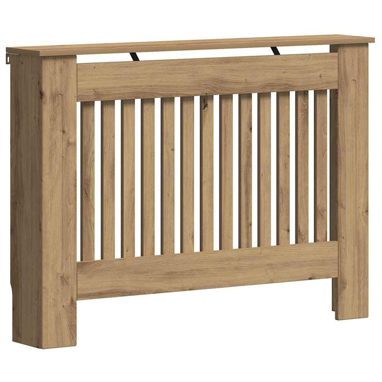 Vidaxxl cache radiateur chêne artisanal 112 x 19 x 81,5 cm bois d'ingénierie