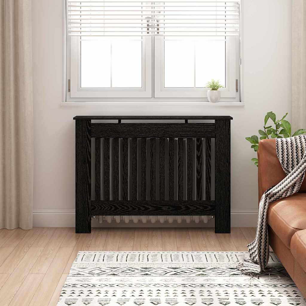 Vidaxx cache radiateur chêne noir 112 x 19 x 81,5 cm bois d'ingénierie
