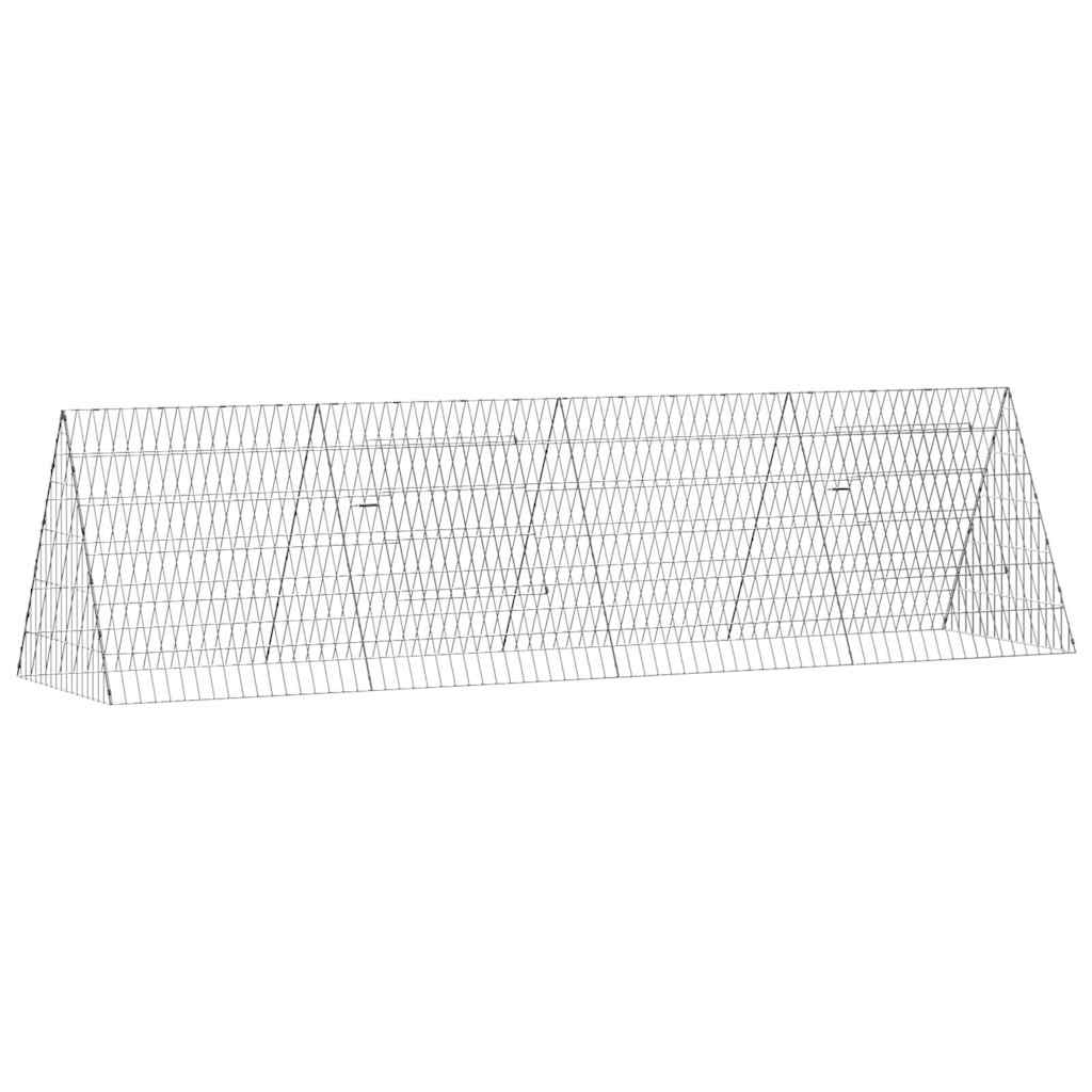 Vidaxl cage à lapin argent 650 x 55 x 55 cm acier galvanisé