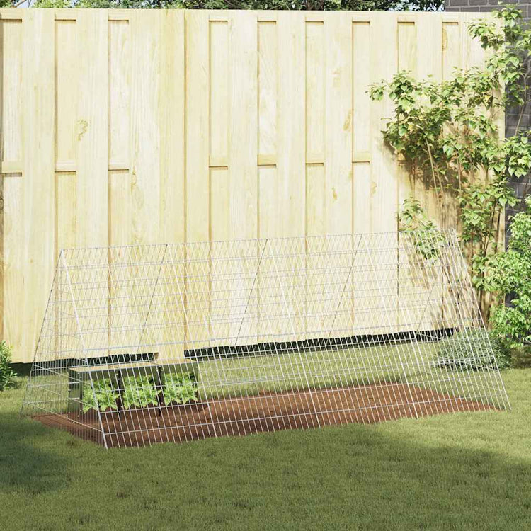 Vidaxl cage à lapin argent 215 x 100 x 85 cm acier galvanisé