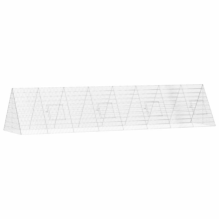 Vidaxl cage à lapin argent 215 x 100 x 85 cm acier galvanisé