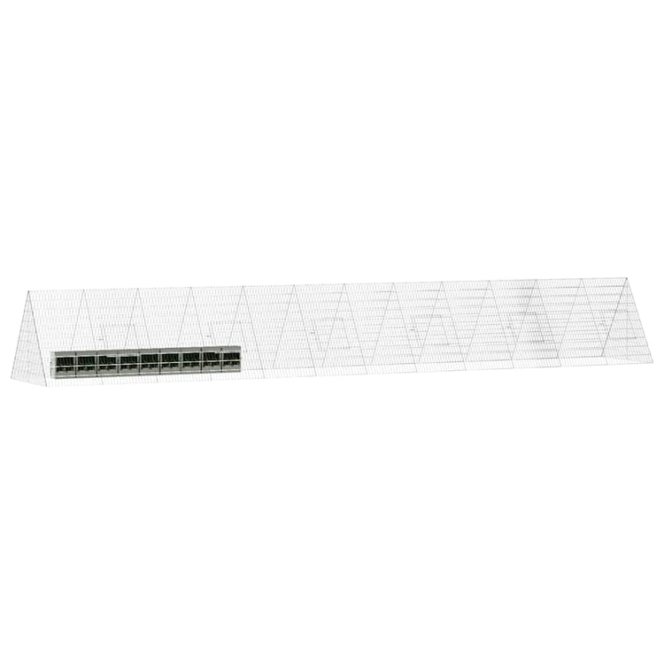 Vidaxl cage à lapin argent 215 x 100 x 85 cm acier galvanisé
