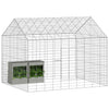 Vidaxl cage à lapin argent 400 x 78 x 78 cm acier galvanisé