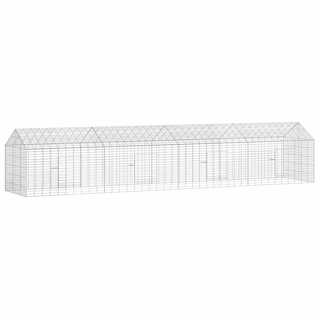 Vidaxl cage à lapin argent 400 x 78 x 78 cm acier galvanisé