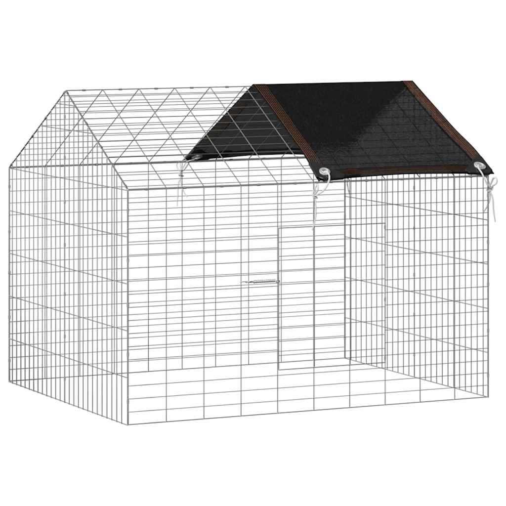 Vidaxl cage à lapin argent 400 x 78 x 78 cm acier galvanisé