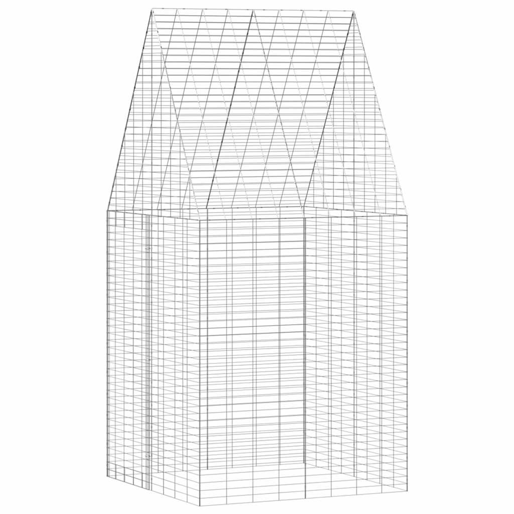 Vidaxl cage à lapin argent 400 x 100 x 210 cm acier galvanisé