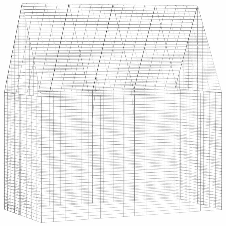 Vidaxl cage à lapin argent 400 x 100 x 210 cm acier galvanisé