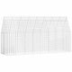 Vidaxl cage à lapin argent 400 x 100 x 210 cm acier galvanisé
