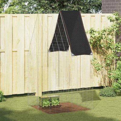 Vidaxl cage à lapin argent 100 x 100 x 210 cm acier galvanisé
