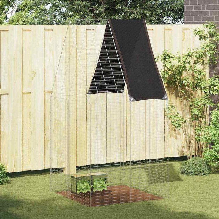 Vidaxl cage à lapin argent 100 x 100 x 210 cm acier galvanisé