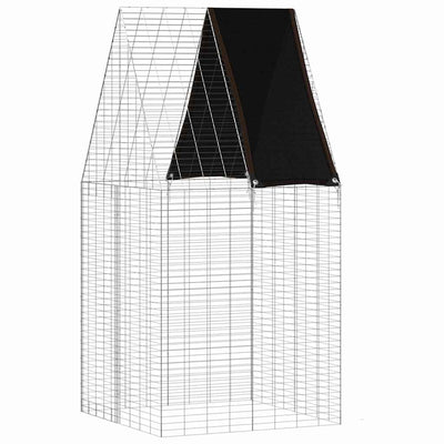 Vidaxl cage à lapin argent 100 x 100 x 210 cm acier galvanisé
