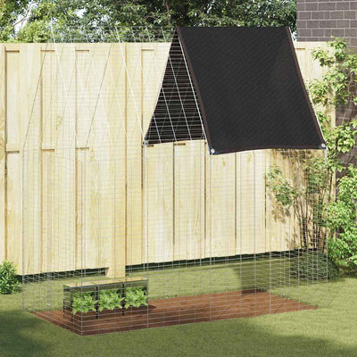 Vidaxl cage à lapin argent 200 x 100 x 210 cm acier galvanisé