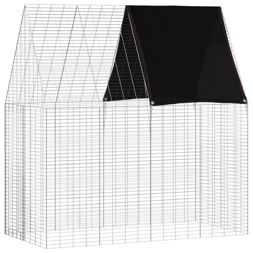 Vidaxl cage à lapin argent 200 x 100 x 210 cm acier galvanisé