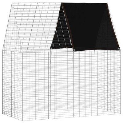 Vidaxl cage à lapin argent 200 x 100 x 210 cm acier galvanisé