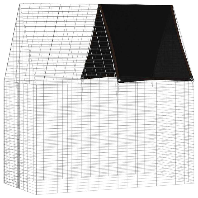 Vidaxl cage à lapin argent 200 x 100 x 210 cm acier galvanisé
