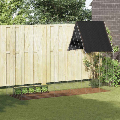 Vidaxl cage à lapin argent 300 x 100 x 210 cm acier galvanisé