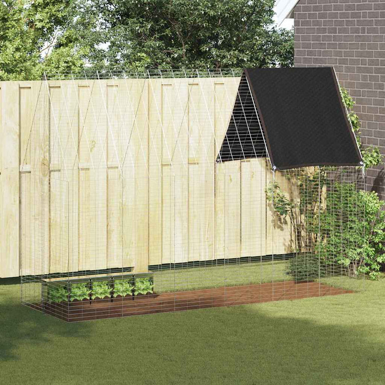 Vidaxl cage à lapin argent 300 x 100 x 210 cm acier galvanisé