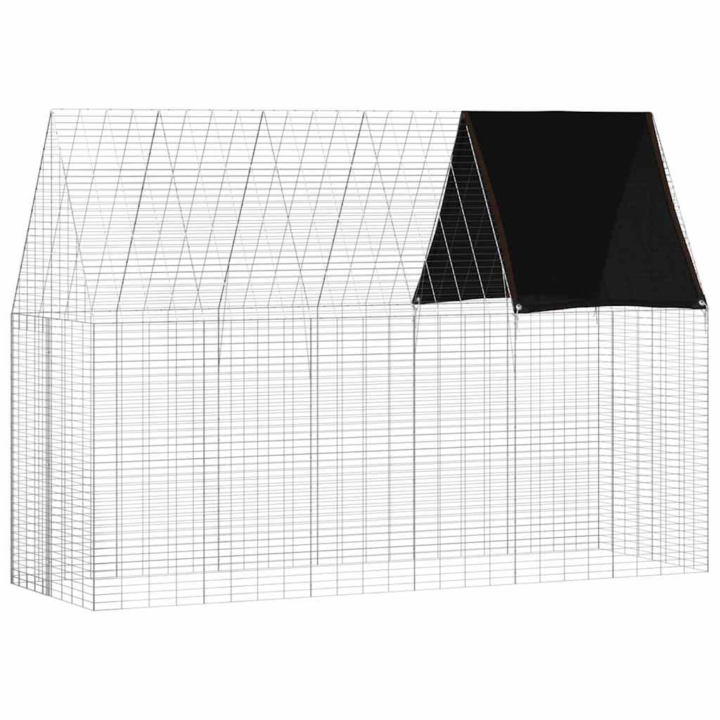 Vidaxl cage à lapin argent 300 x 100 x 210 cm acier galvanisé