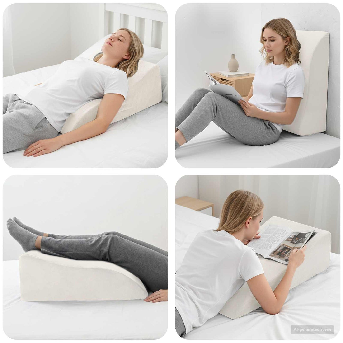 Vidaxx coussin de jambe blanc 68 x 41 x 24 cm