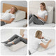 VidaXL coussin de jambe uni blanc 63 x 52 x 19,5 cm