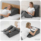 VidaXL coussin de jambe uni gris 63 x 52 x 19 cm