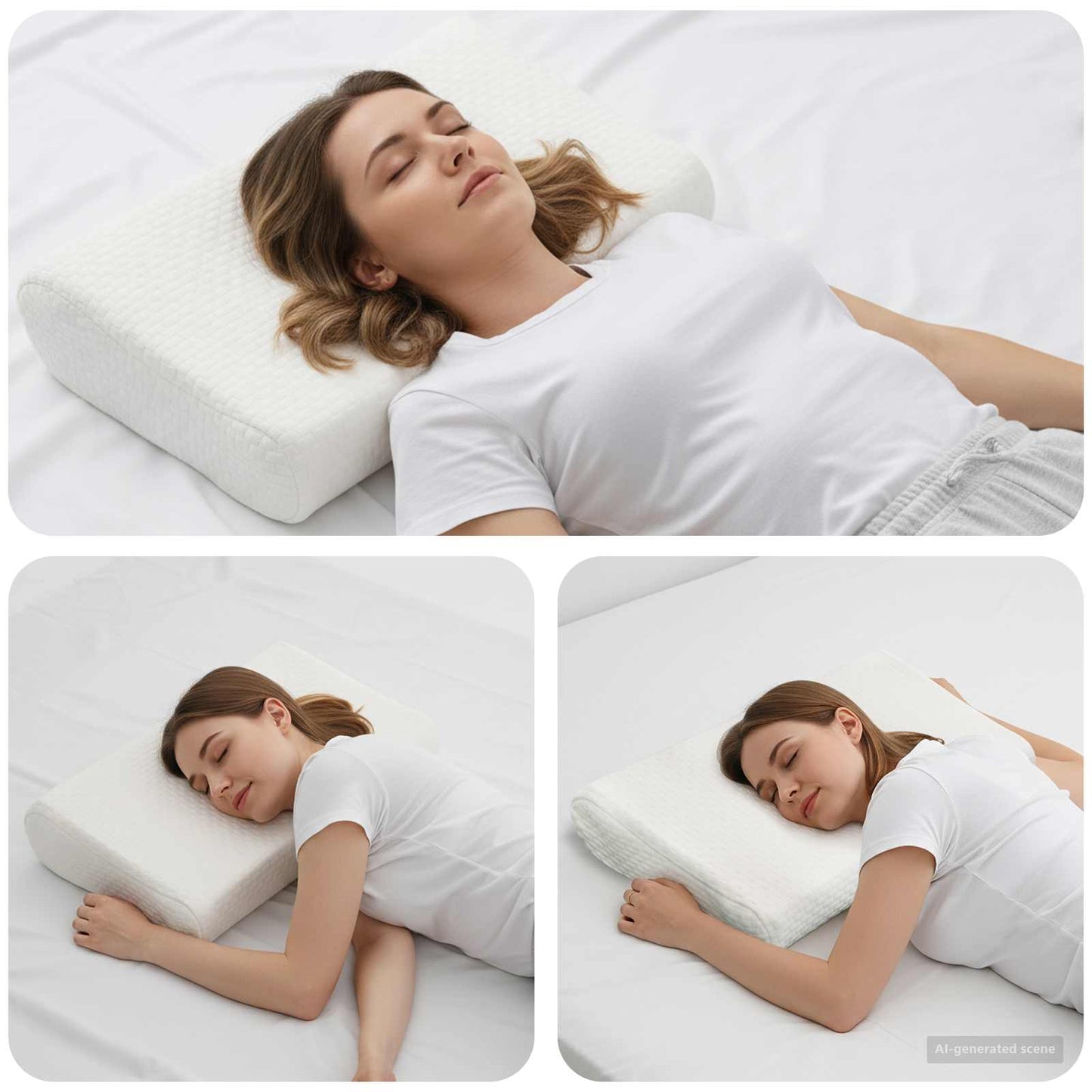 Vidaxxl oreiller de couchage uni blanc 60 x 37 x 12,5 cm