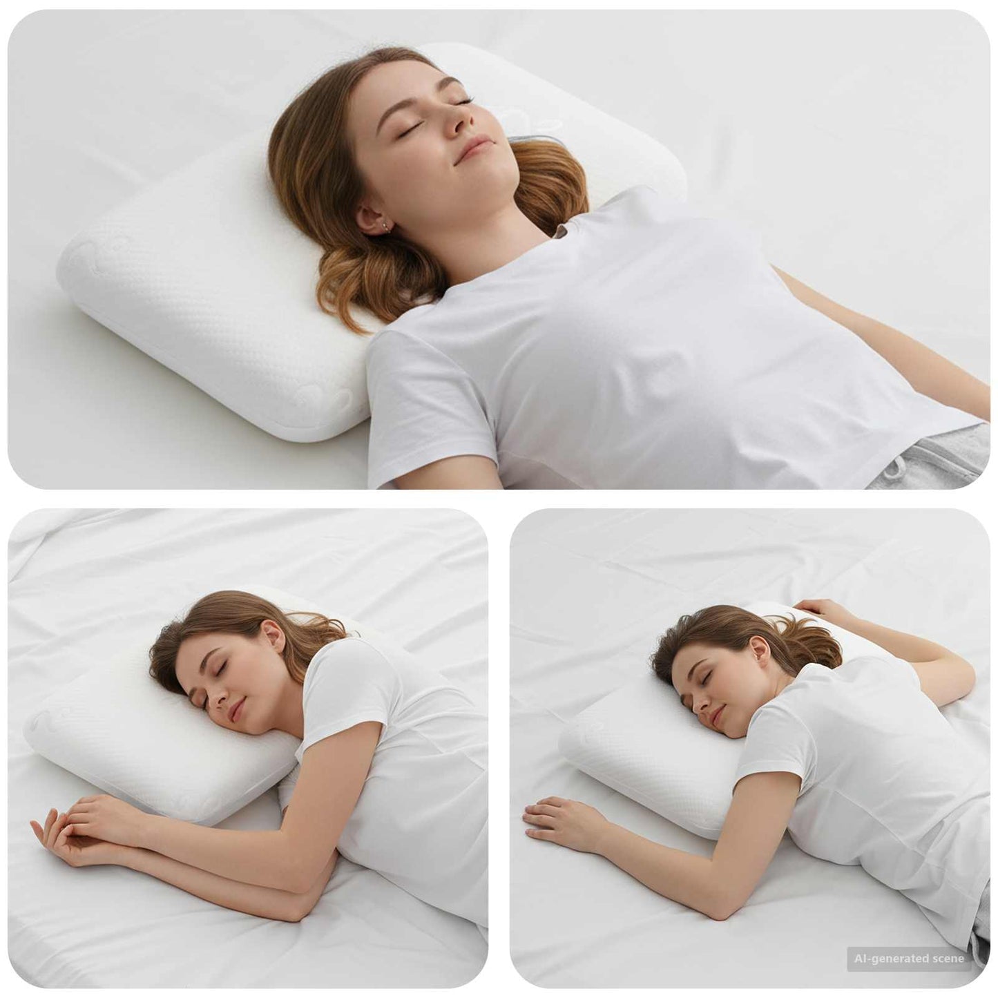 Vidaxxl oreiller de couchage uni blanc 50 x 30 x 10,5 cm