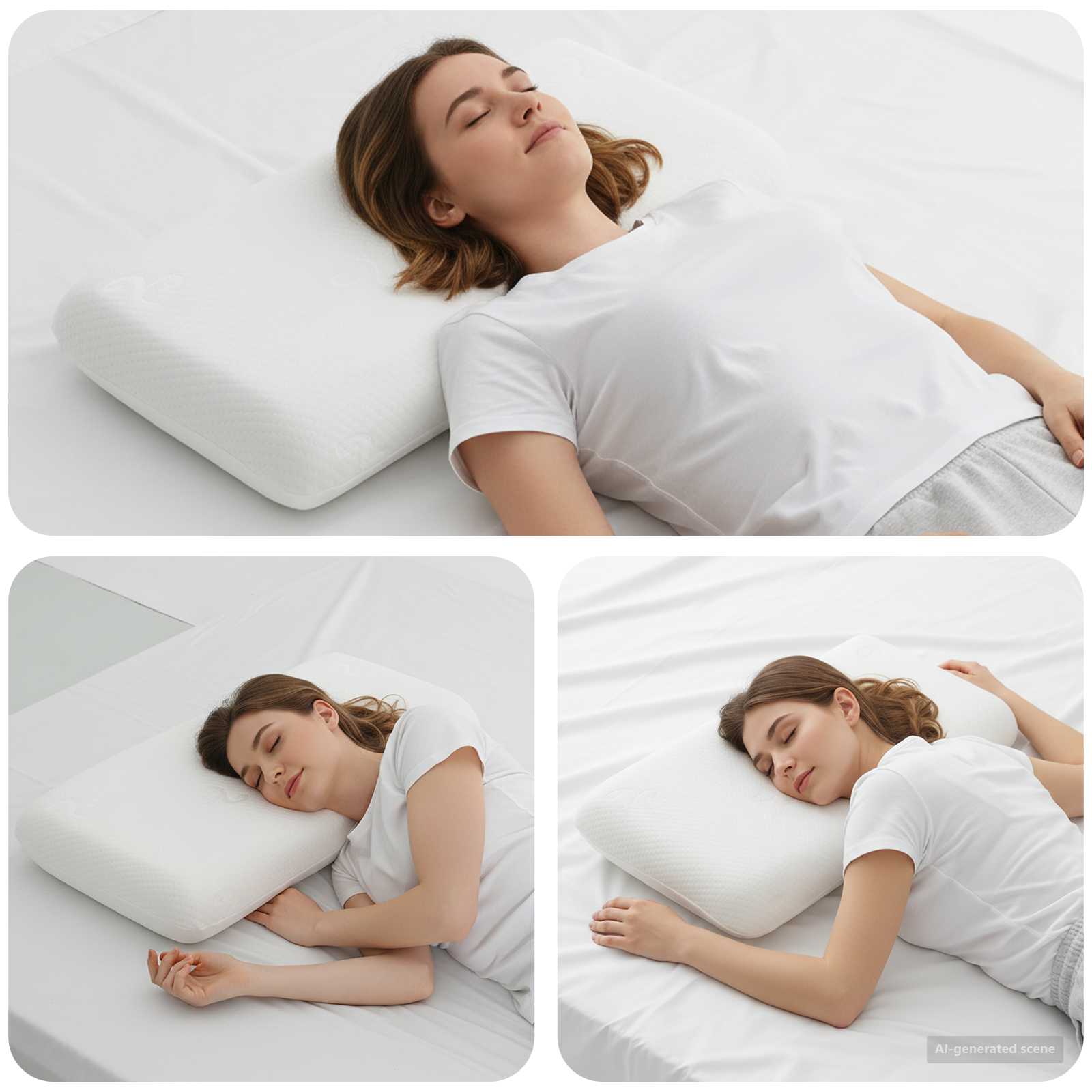 Vidaxxl oreiller de couchage uni blanc 74 x 39 x 13 cm